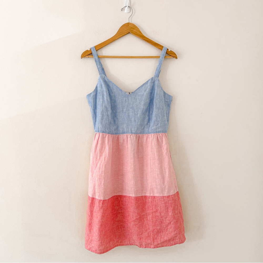 Cynthia Rowley Linen Dress | Pink and Blue